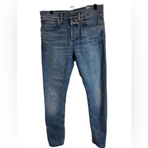 Rag & Bone Fit 1 Skinny Jeans Mens Size 30x32 (29") Blue Denim Button Fly